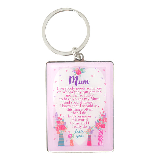 Mum | Lovely Verse | Metal Keyring | Mini Gift | Cracker Filler