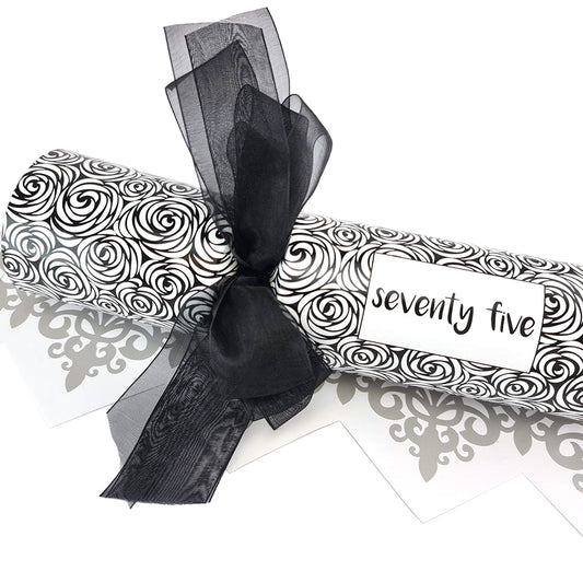 Black Rose - 75th Birthday | 6 Large Bowtastic Crackers | Make & Fill Your Own
