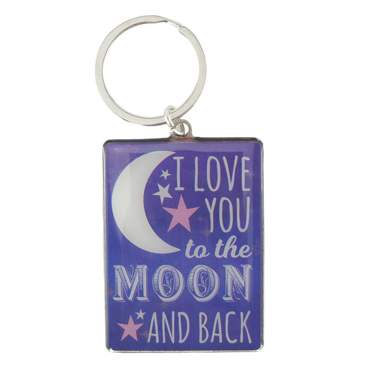 I Love You To The Moon and Back | Metal Keyring | Mini Gift | Cracker Filler