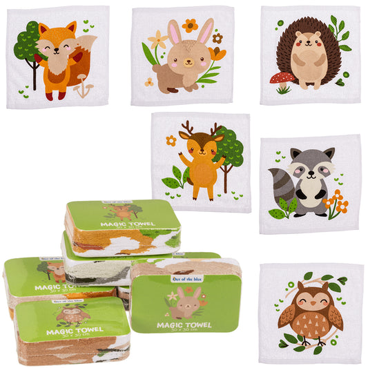 Cute Animals | Expanding Flannel | Single | Party Bag Gift | Cracker Filler