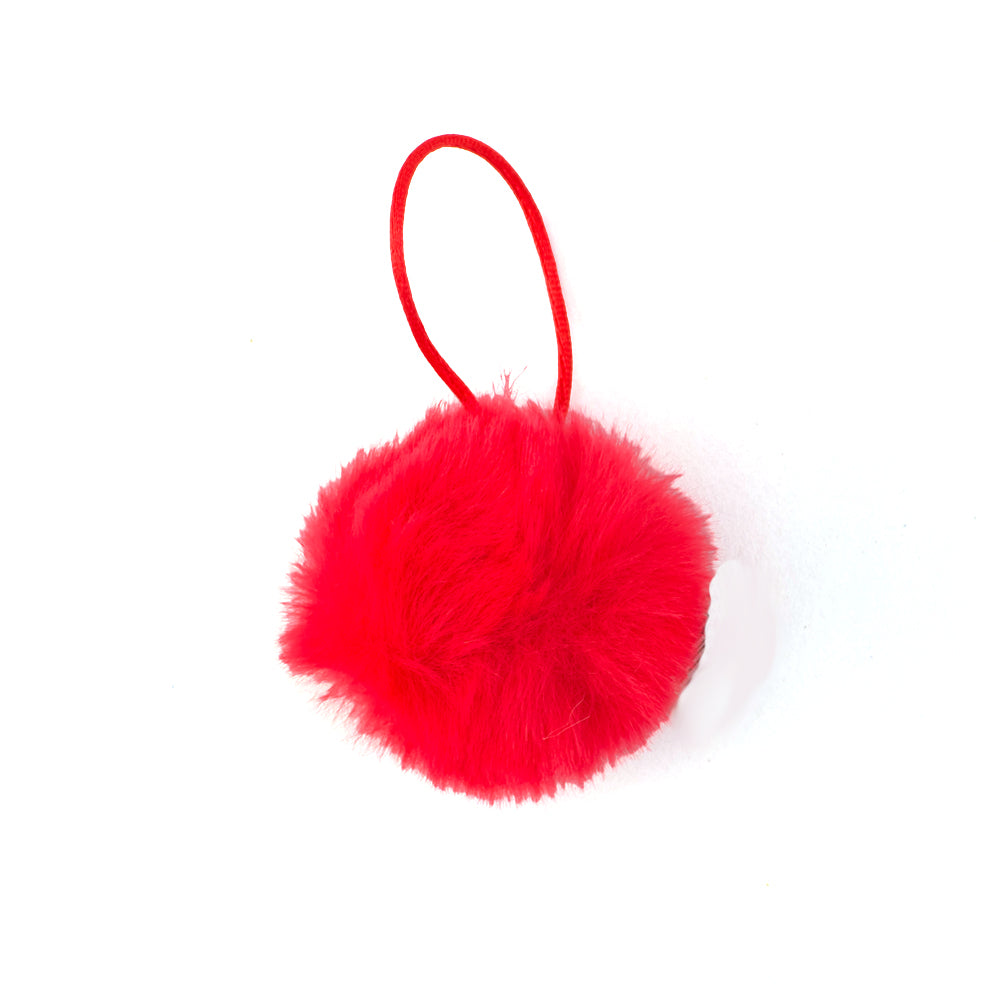 Hanging Faux Fur Pom Pom | 4cm Wide | Mini Gift | Cracker Filler