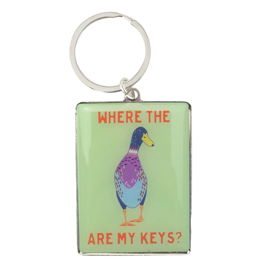 Where The Mallard Are My Keys?| Metal Keyring | Mini Gift | Cracker Filler