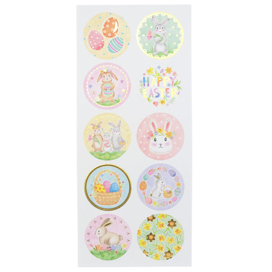 Happy Easter Bunnies | Foil Sticker Sheet