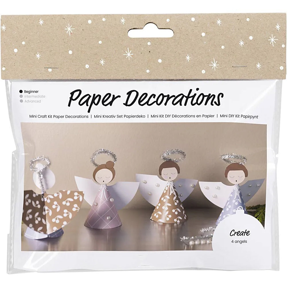 Paper Angels Craft Kit | Makes 4 | Kids Christmas Activity