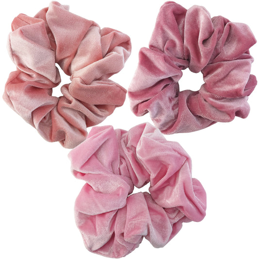 Super Chunky Pink Velvet Hair Scrunchie | Single | Mini Gift | Cracker Filler