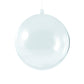 70mm | 6 Pack | Fillable Two-Part Transparent Plastic Bauble | Christmas Ornament