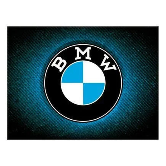 BMW Logo | Retro Magnet | 8x6cm | Mini Gift | Cracker Filler