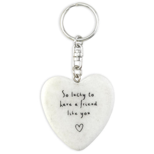 Lucky to Have Friend Like You | Marble Heart Keyring | Mini Gift | Cracker Filler