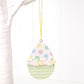 7cm Green Dotty Floral Wooden Easter Tree Decoration Hanging Ornament | Gisela Graham
