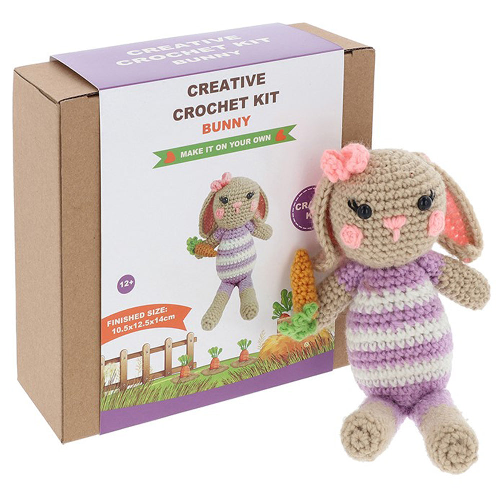 Pretty Beige Bunny | Complete Crochet Craft Kit | Older Kids & Beginners