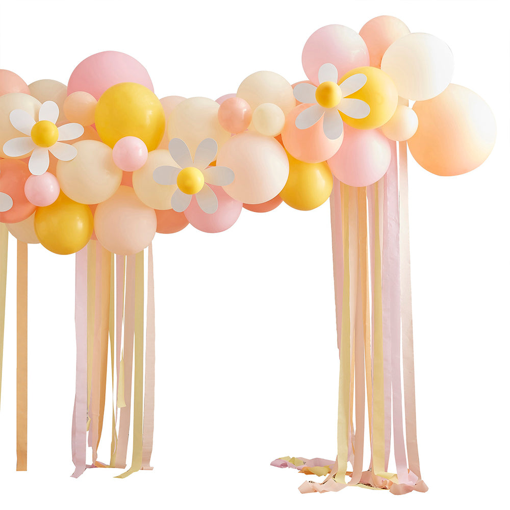 Pastel Daisy | Balloon Arch | Complete DIY Kit | 70 Balloons & Accessories