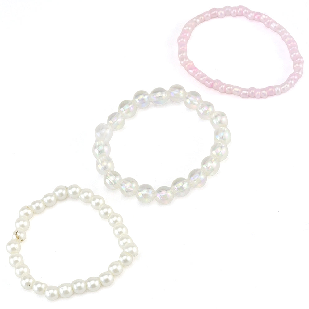 Pretty Crystal Bead Bracelet Trio for Girls | Mini Gift | Cracker Filler