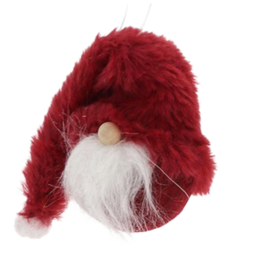 Deep Red | Super Cute Gonk | Hanging Christmas Ornament with Furry Hat ...