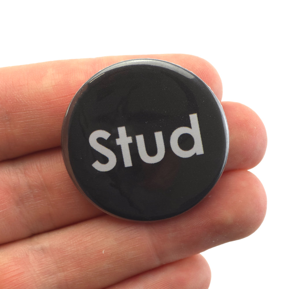 Stud | 38mm Button Pin Badge | Mini Gift | Cracker Filler