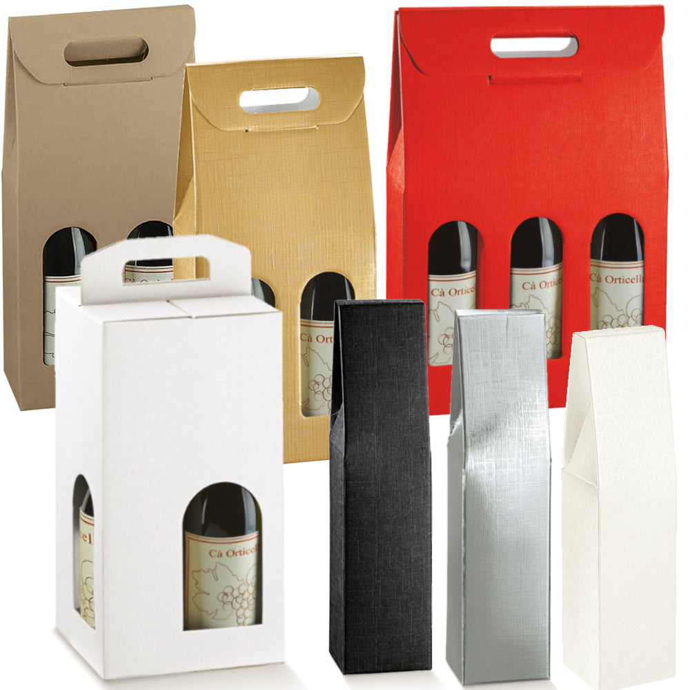 Wine Bottle Gift Boxes | Choose 1 to 4 Bottles | Selection of Colours