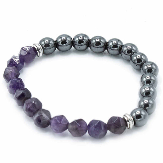 Protection | Faceted Amethyst & Magnetic Bead Bracelet | Mini Gift | Cracker Filler