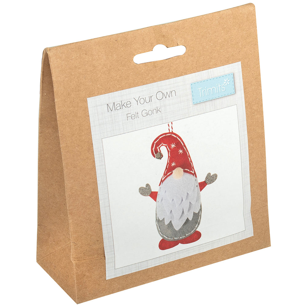 Christmas Gonk | Mini Felt Sewing Kit | Hanging Decoration | Craft Kit