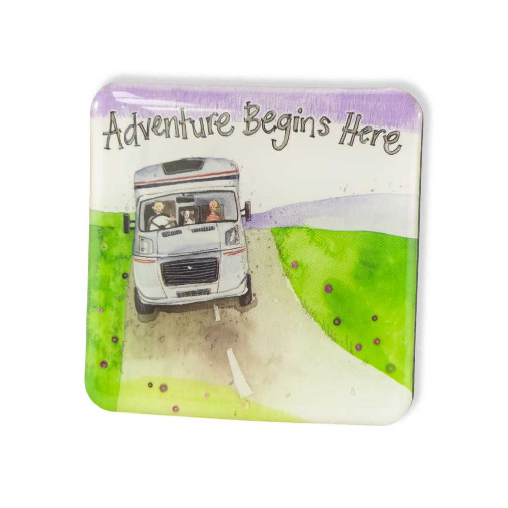 Adventure Begins Here | Motorhome | Fridge Magnet | Mini Gift | Cracker Filler