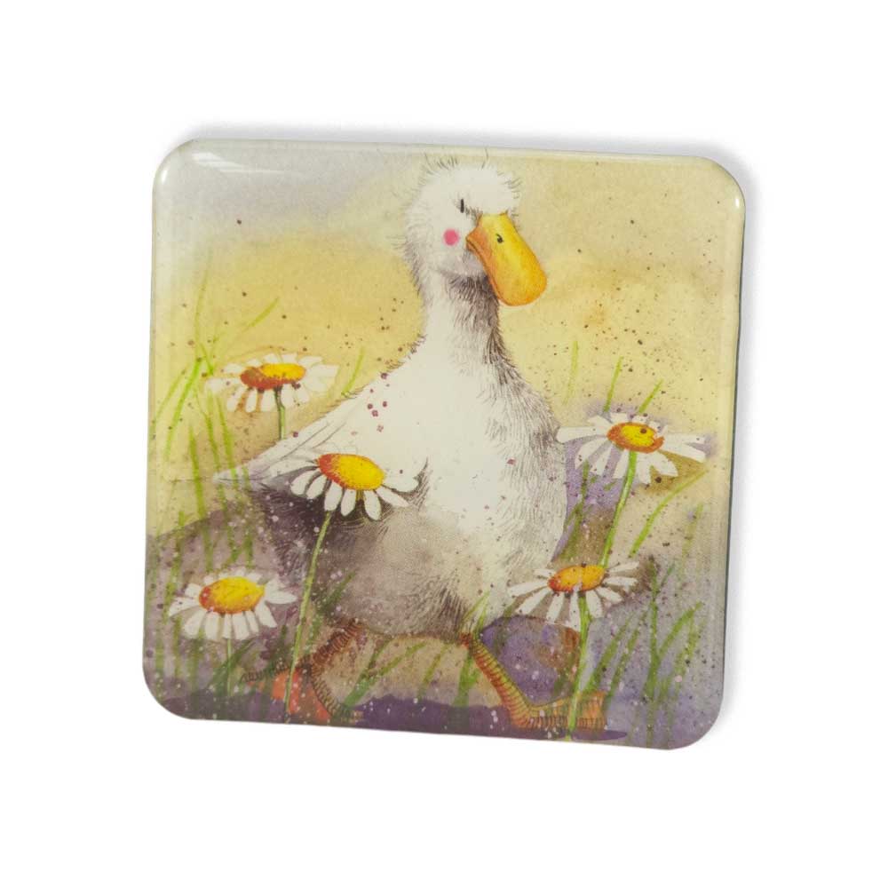 Duck in the Daisies | Fridge Magnet | Mini Gift | Cracker Filler