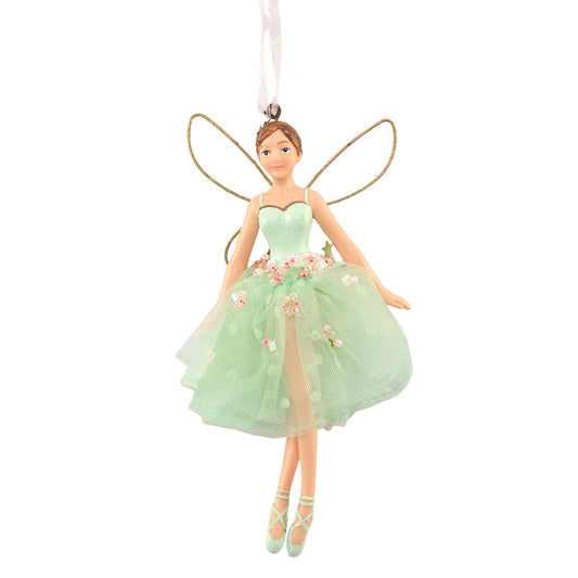 Pastel Green Fairy | Christmas Tree Decoration | 13cm Tall | Gisela Graham