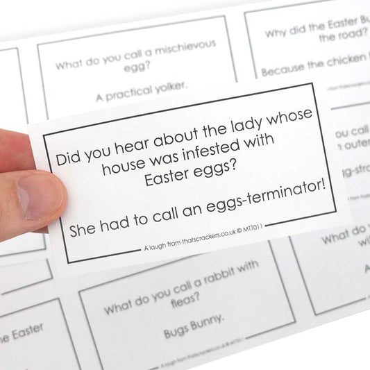 Easter Jokes | Sheet of 12 | Make & Fill Your Own Crackers