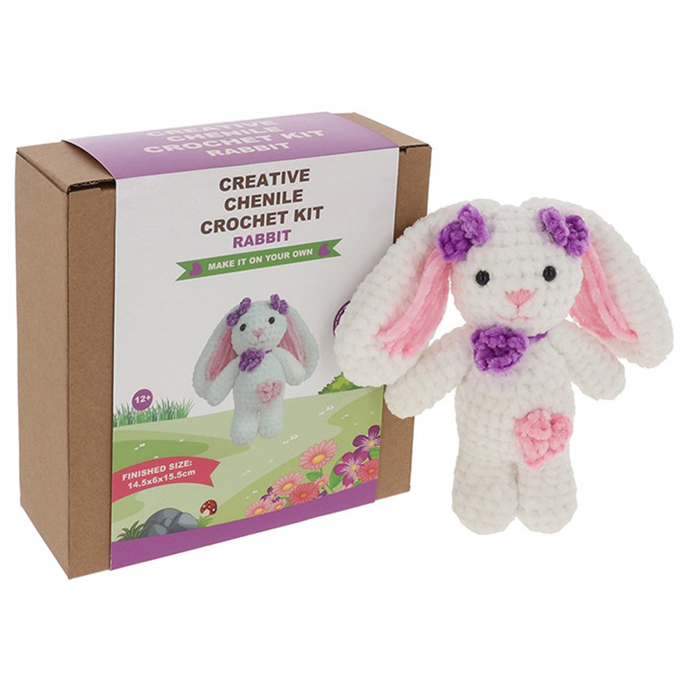 Pretty White Bunny | Complete Crochet Craft Kit | Older Kids & Beginners