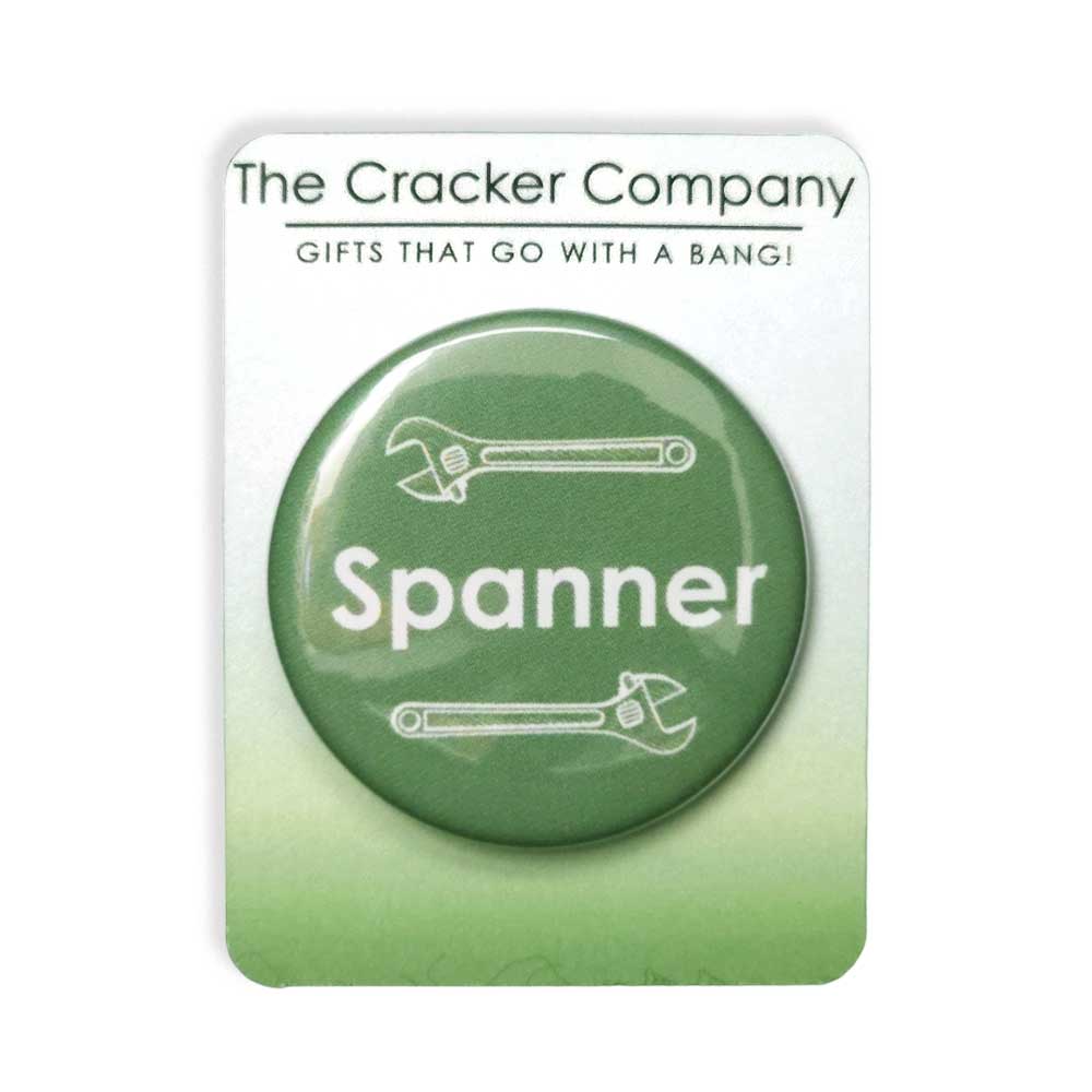 Spanner | 38mm Button Pin Badge | Mini Gift | Cracker Filler