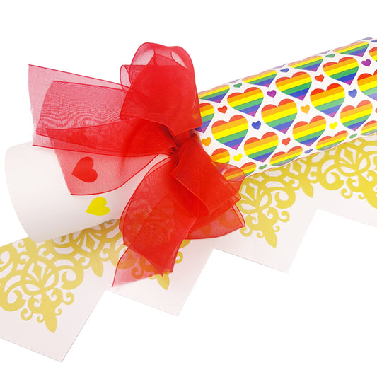 Pride Hearts | 6 Large Bowtastic Crackers | Make & Fill Your Own