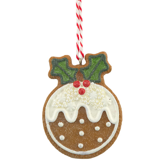 Gingerbread Christmas Pudding | Resin Christmas Tree Decoration | Gisela Graham