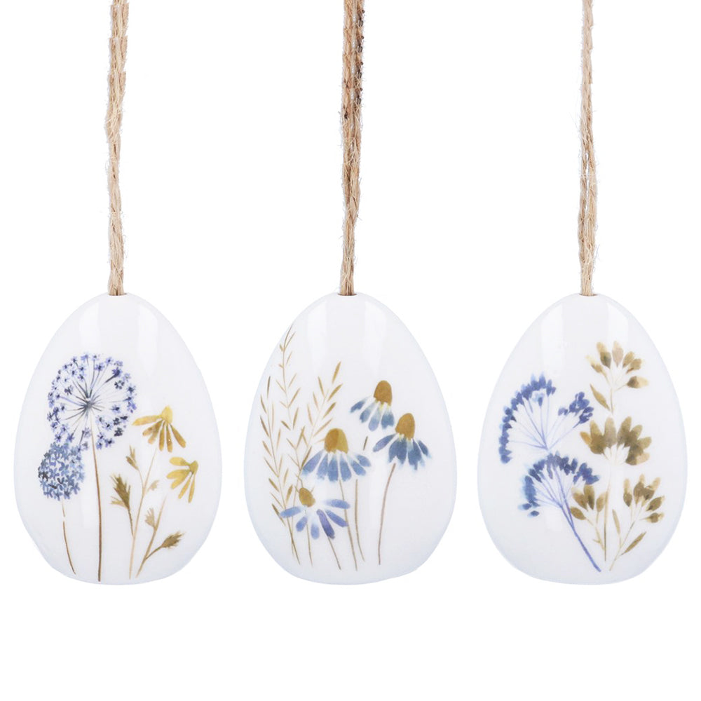 Wild Meadow | Ceramic Hanging Egg | Easter Tree Decoration