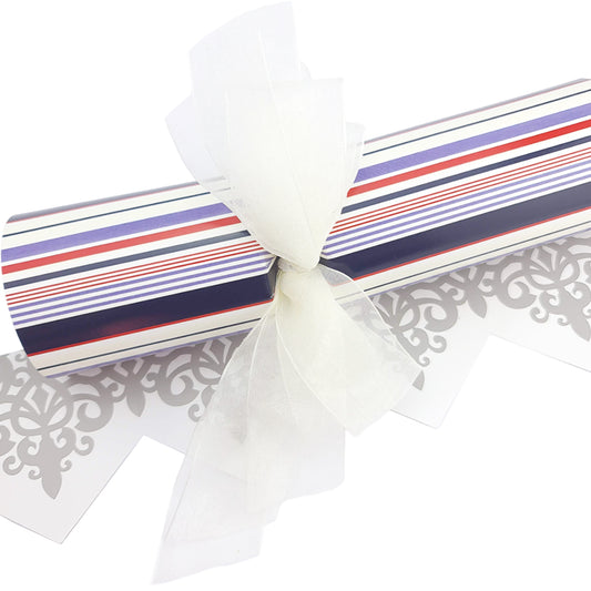 Yacht Stripe | 6 Large Bowtastic Crackers | Make & Fill Your Own