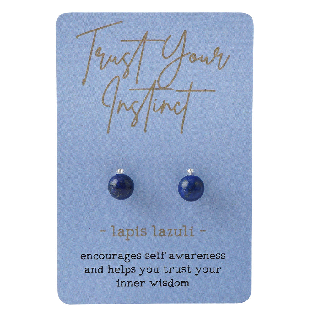 Trust Your Instinct | Blue Lapis Lazuli Earrings | Mini Gift | Cracker Filler