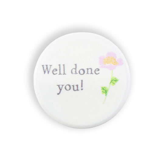 Well Done You | Floral Ceramic Mini Token | Mini Gift | Cracker Filler