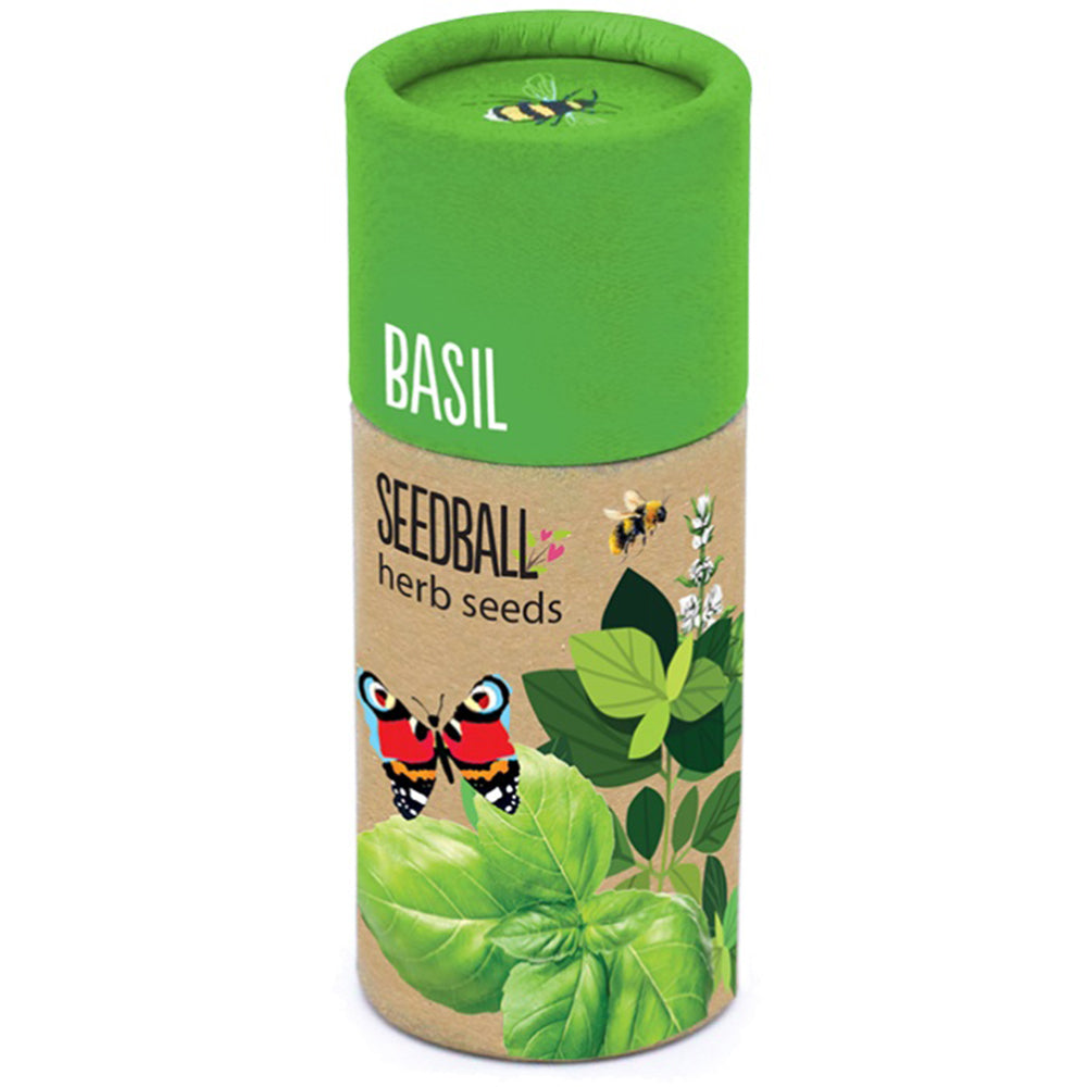 Basil | Luxury Tube of Seedballs | Cracker Filler | Mini Gift