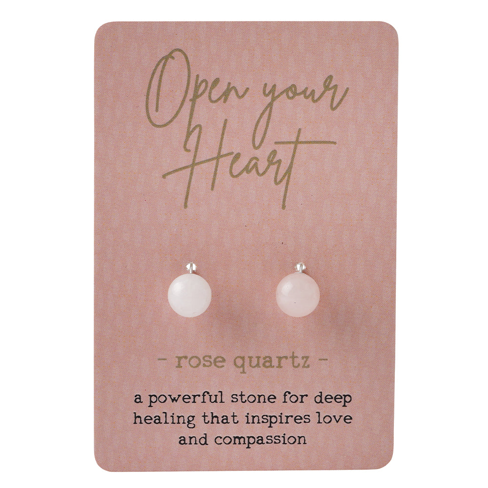 Open Your Heart | Rose Quartz Earrings | Mini Gift | Cracker Filler