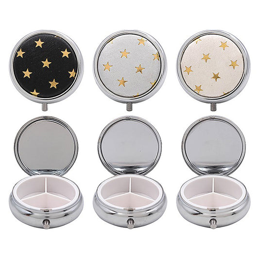 Golden Stars | Metal Pill Box | Single | Mini Gift | Cracker Filler