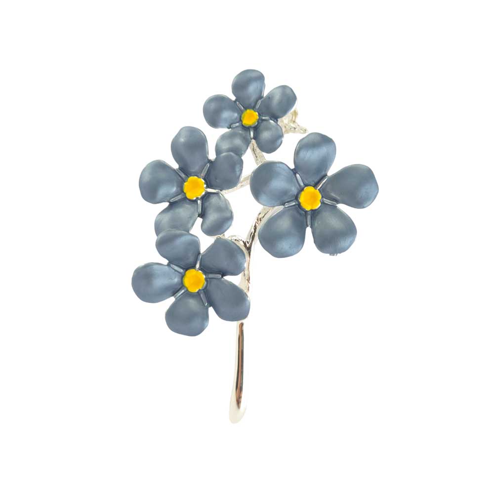 Mid-Blue Forget Me Not Brooch | 5cm Long | Mini Gift | Cracker Filler