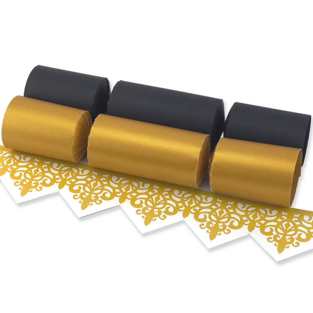 Black & Gold | Craft Kit to Make 8 Crackers | Recyclable | Cracker Making