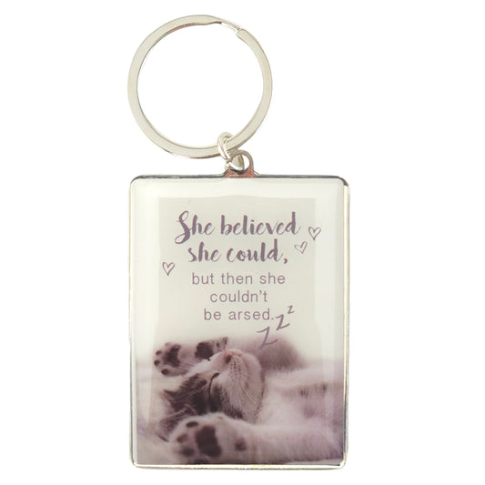 She Believed She Could But Couldn’t Be A'd | Metal Keyring | Cracker Filler