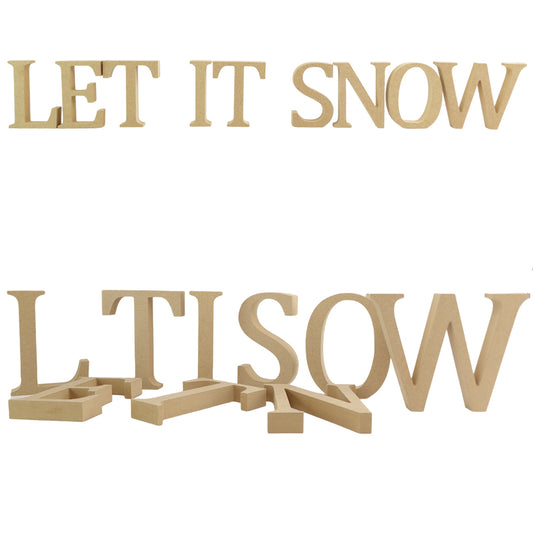 LET IT SNOW | Create Your Own Wood Christmas Word | 8cm or 13cm Wood Letters