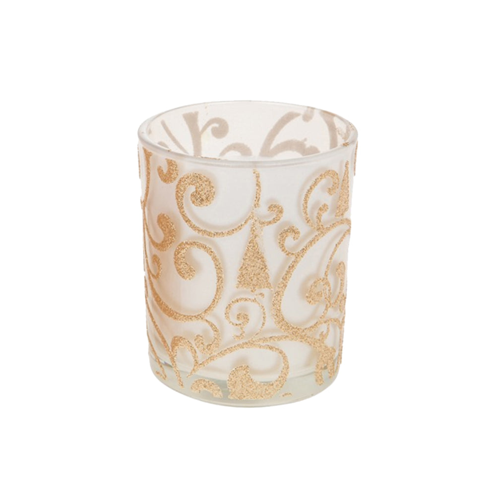 Gold Glitter | Vanilla Candle in a Votive | 8cm Tall