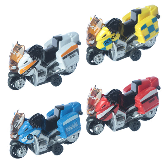 Police Motorcycle Pull Back & Go Toy | Mini Gift | Cracker Filler