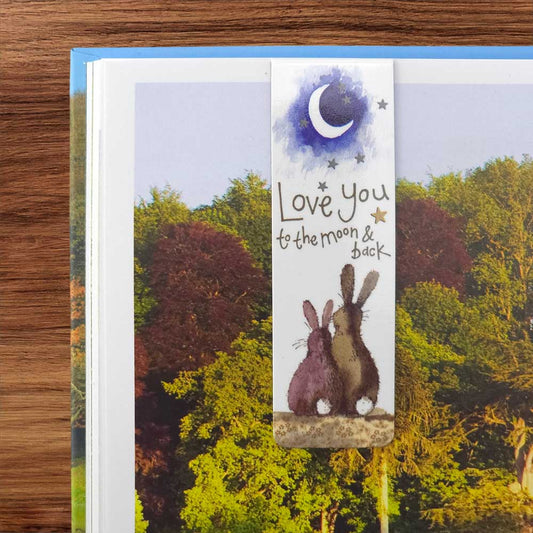 To The Moon & Back | Double Sided Magnetic Bookmark | Mini Gift | Cracker Filler