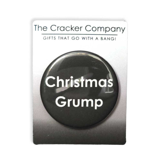 Christmas Grump | 38mm Button Pin Badge | Mini Gift | Cracker Filler
