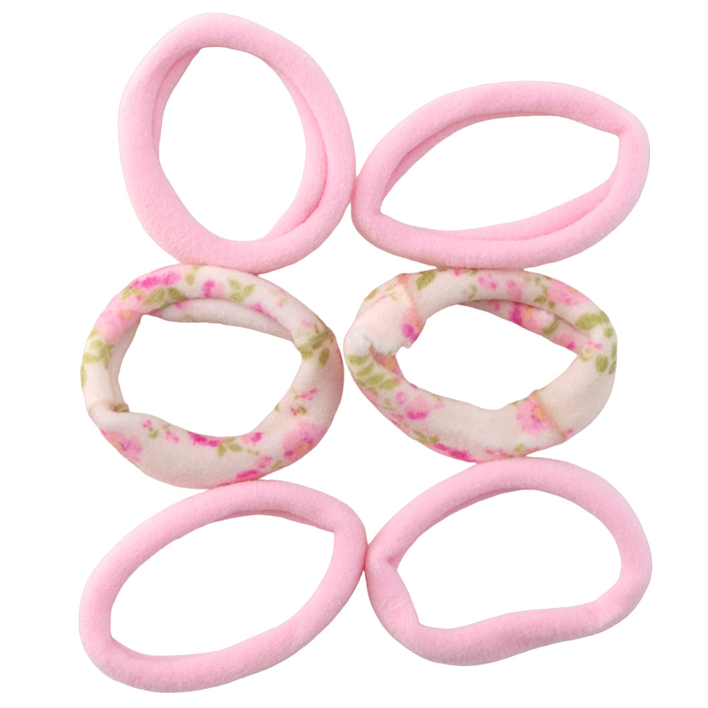 Pretty Florals | 6 Jersey Hair Elastics | Mini Gift | Cracker Filler