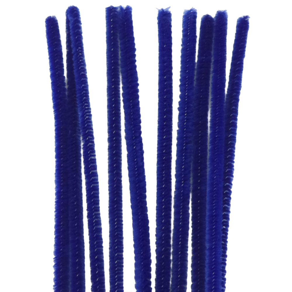 Single Colour | 30cm Craft Pipecleaners | Chenille Stems | 6mm Wide | Pack of 10