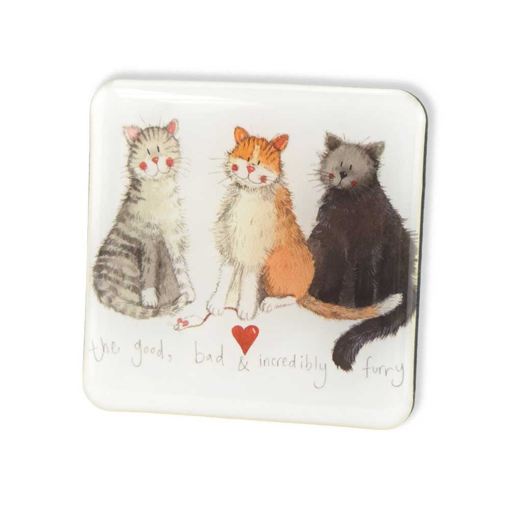 Good, Bad & Furry Cats | Fridge Magnet | Mini Gift | Cracker Filler