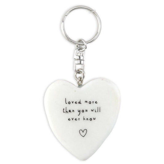 Loved More Than You Know | Marble Heart Keyring | Mini Gift | Cracker Filler