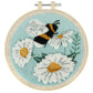 Daisy Bee Hoop | Embroidery & Punch Needle Craft Kit | Gift Boxed Set