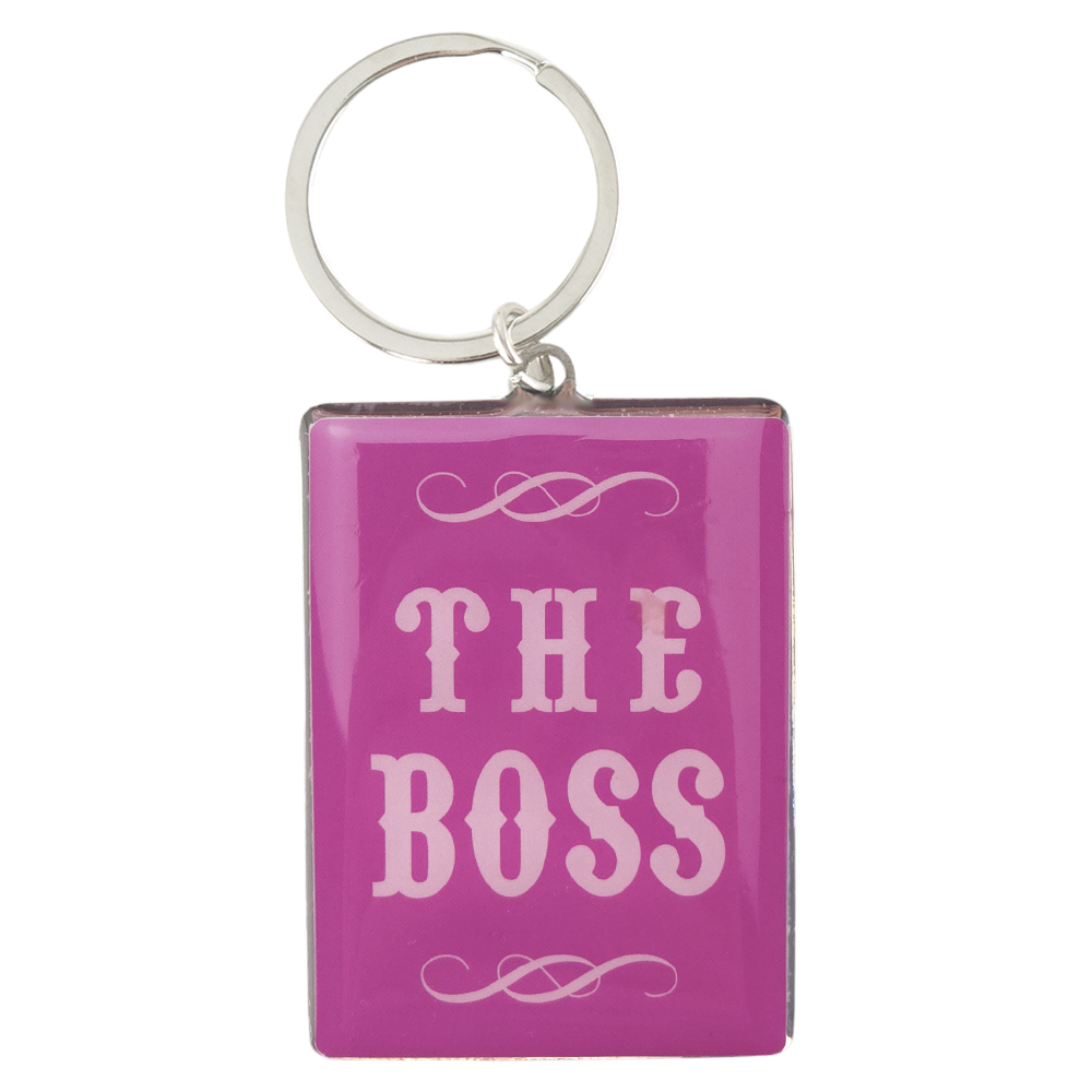 The Boss | Pink | Metal Keyring | Mini Gift | Cracker Filler